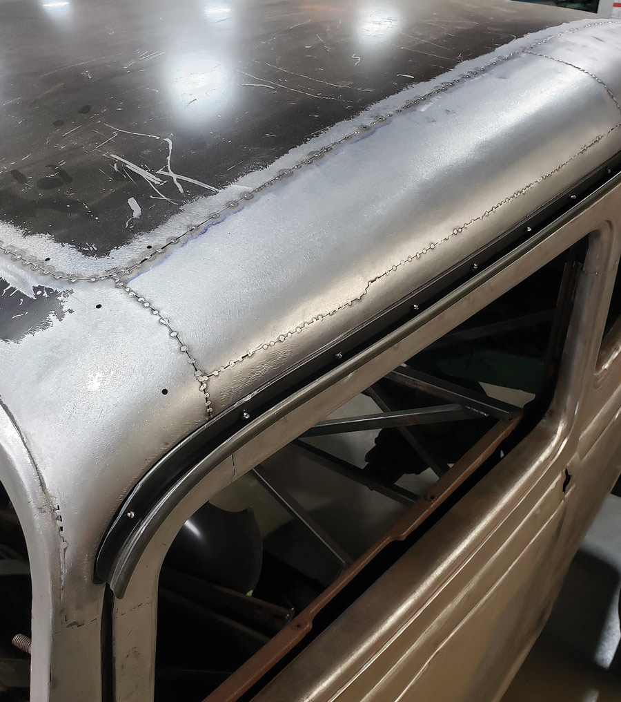 With a bit of metal finishing the weld marks begin to disappear. 