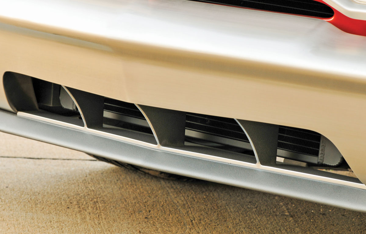 ’63-1/2 Ford Galaxie front bumper closeup