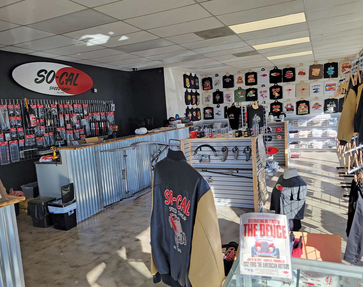 So-Cal Speed Shop - looking at the floor set-up and merchandise