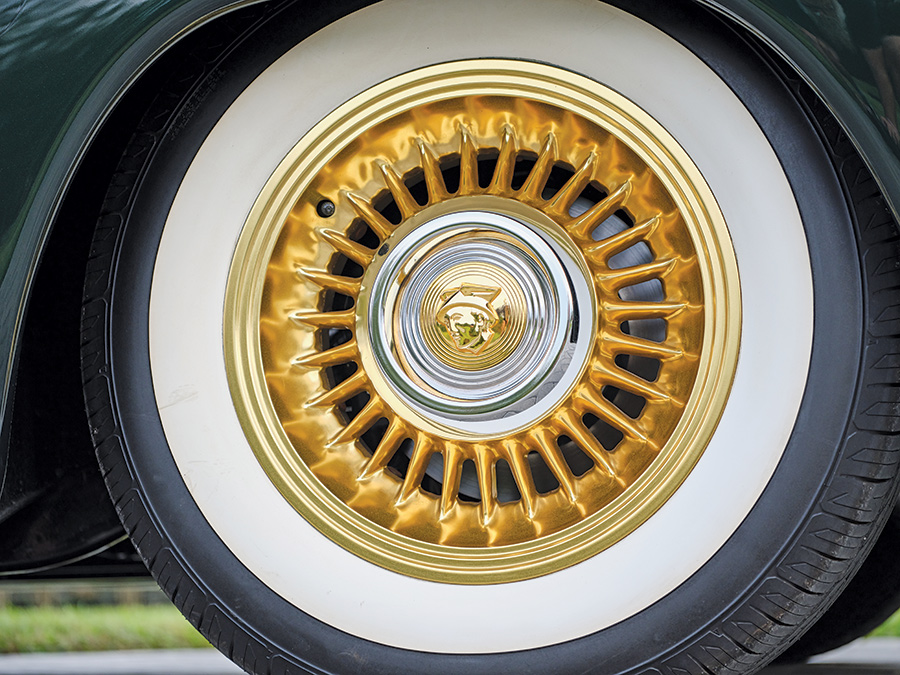 ’51 Merc tire with yellow rim