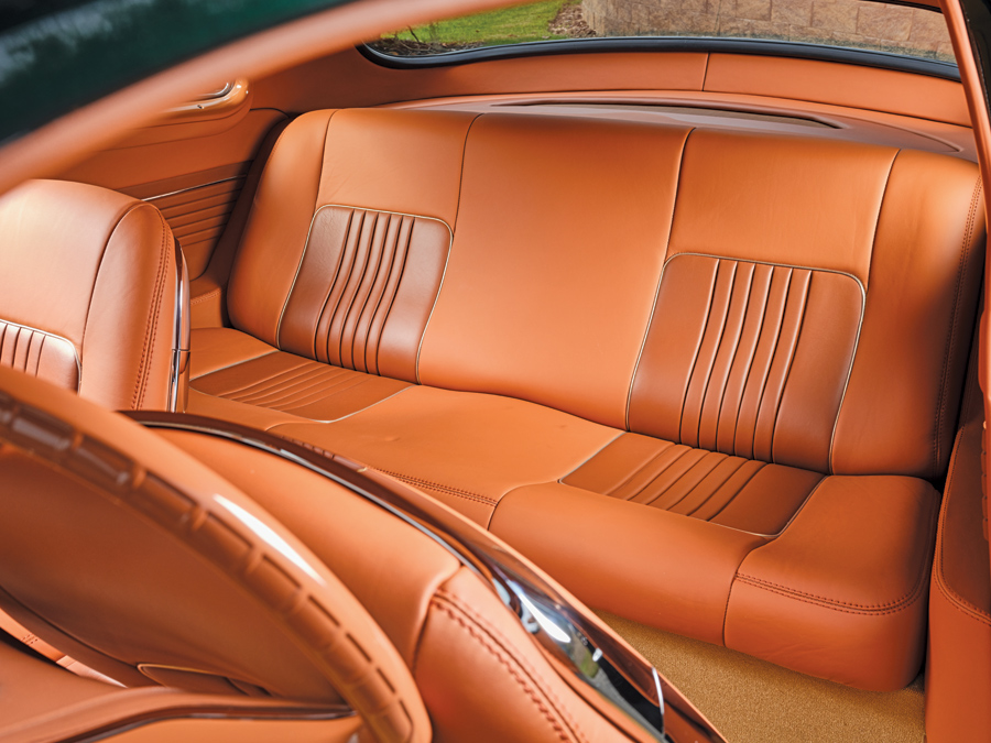 orange ’51 Merc backseats