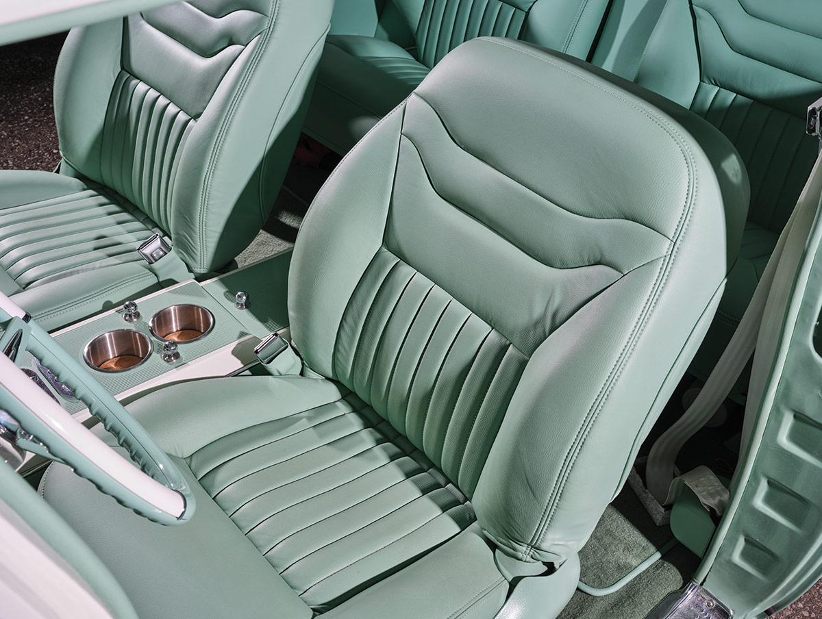 ’57 Ford Ranch Wagon's leather seats