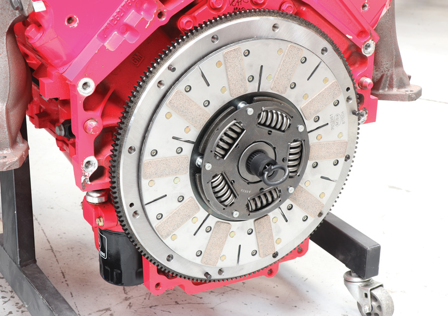 This is a Ram Powergrip clutch disc. Note the segmented friction surfaces and the cushion springs in the hub. 