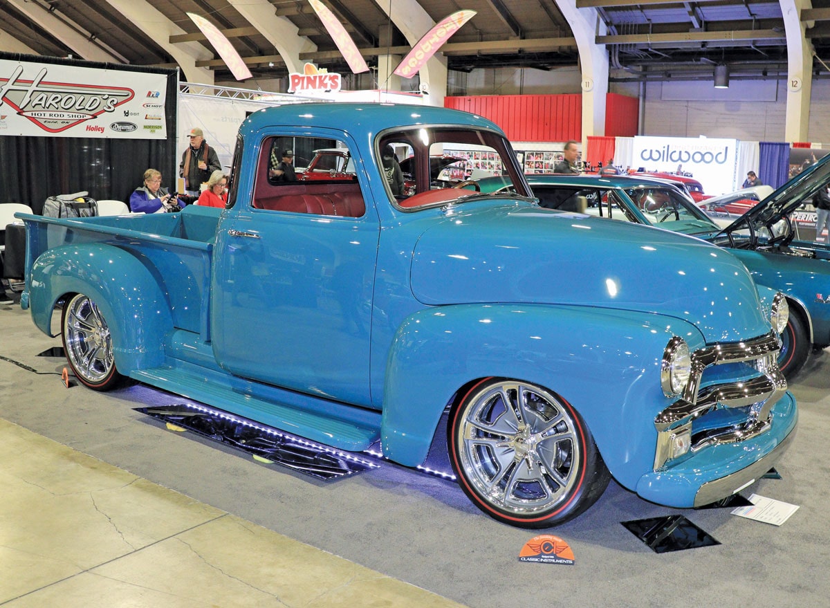 Taking home First Place in Full Pickup (’53-56) was the ’54 Chevy belonging to Tom and Barbara Seedorf