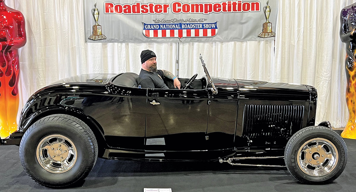 Henry Verbeck brought out his ’32 Ford highboy roadster built by Patrick Heady of New Age Designs for AMBR competition
