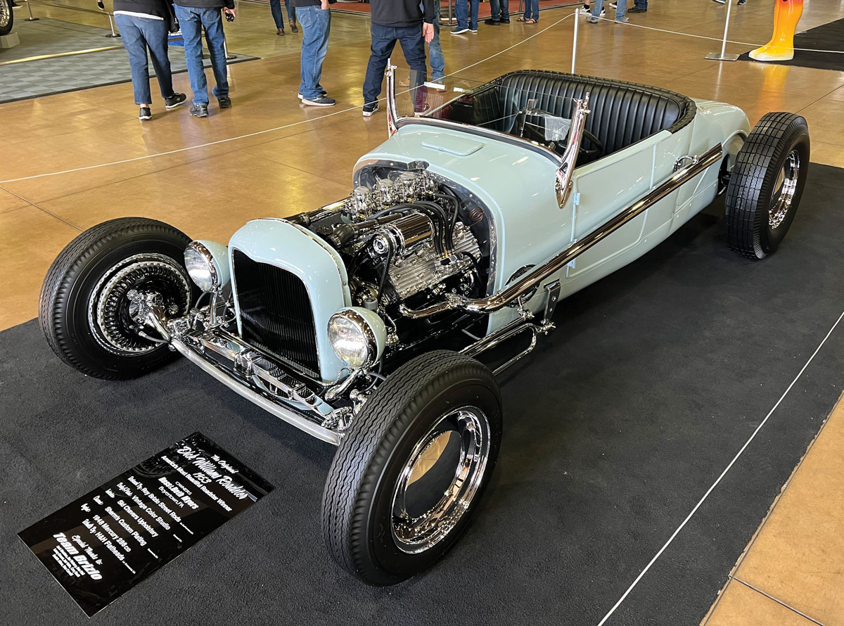 Ross Meyers delivered the Dick Williams ’27 Ford roadster winner of the 1953 AMBR for display