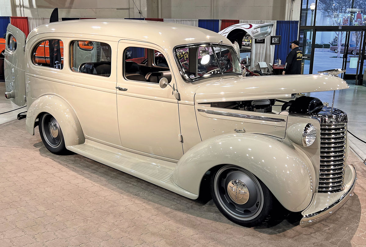 This subtle yet amazing ’40 Chevy Suburban is owned by Amadeo Angelo and built by Roseville Rod & Custom was another top competitor in the Slonaker award running