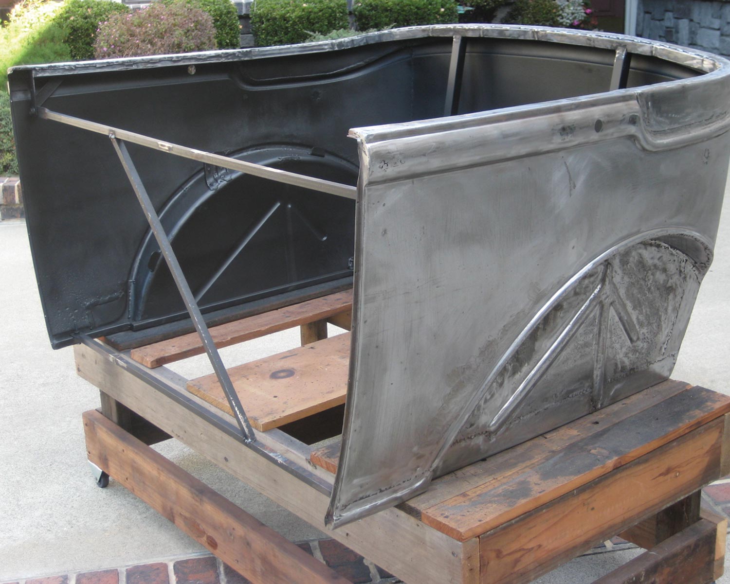 the rear portion of the body after rust repair