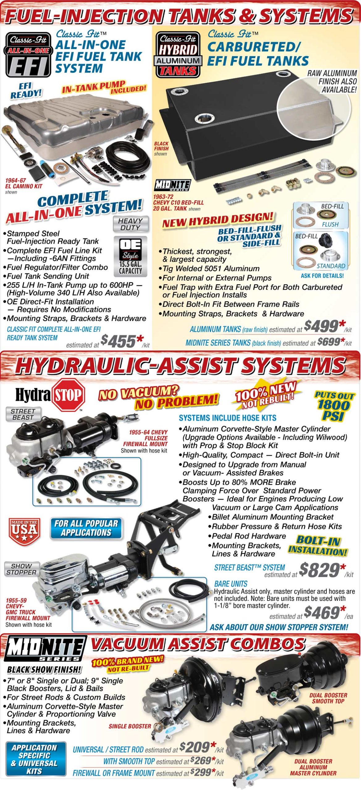 Fuel-Injection Tanks & Systems, Hydraulic-Assist Systems