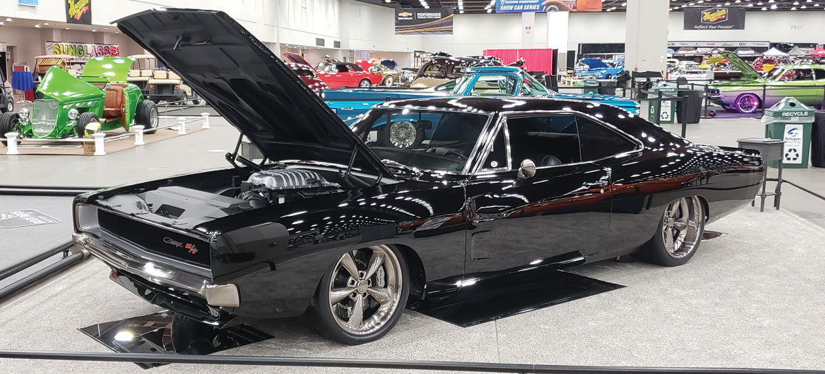 Mark Stewart’s “Tantor” ’68 Charger R/T was well presented and sits on an Art Morrison chassis