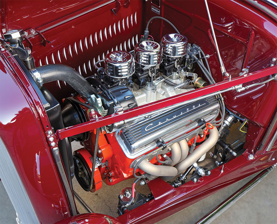 ’31 Ford DeLuxe Tudor Phaeton Engine Closeup