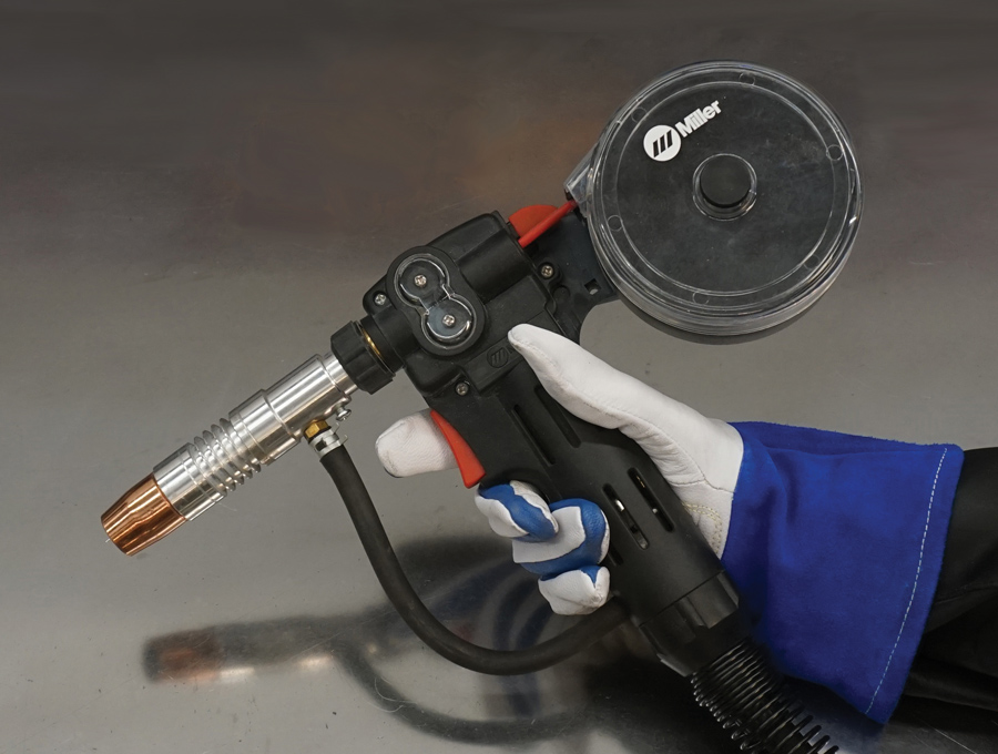 Some MIG welders can be equipped with a special spool gun that allows them to weld aluminum. 
