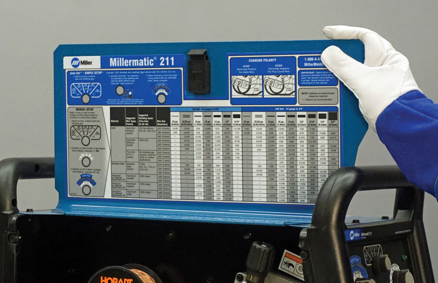 All MIG welders have controls to set the “Voltage” and the “Wire Feed Speed.”