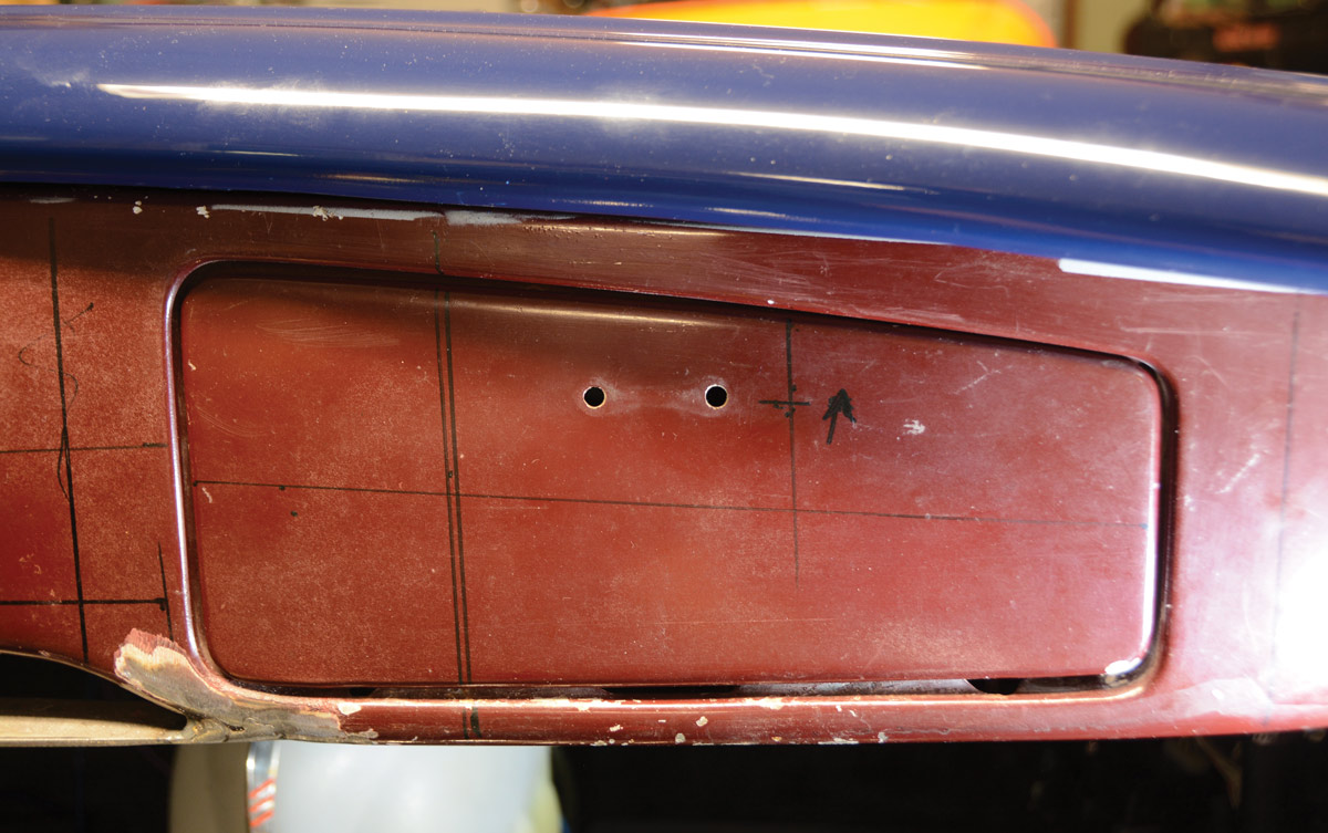 glovebox with markings