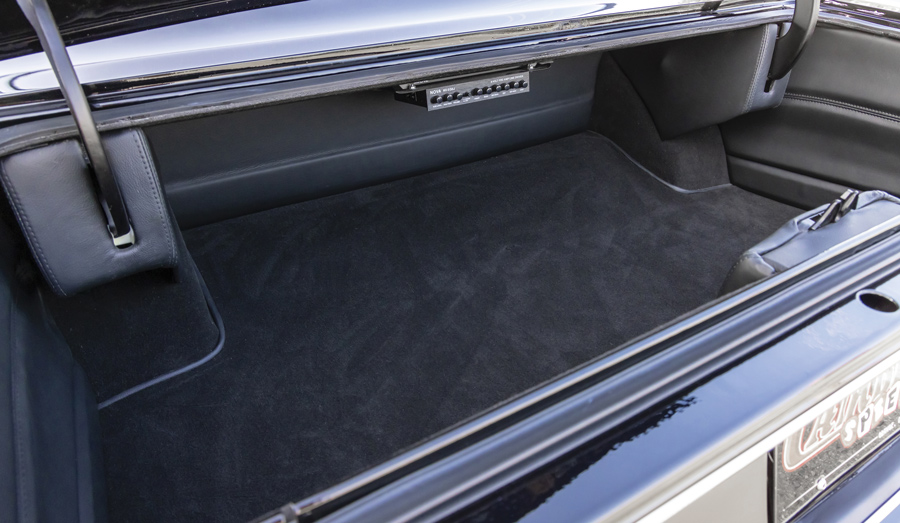 open trunk of a '70 Plymouth 'Cuda