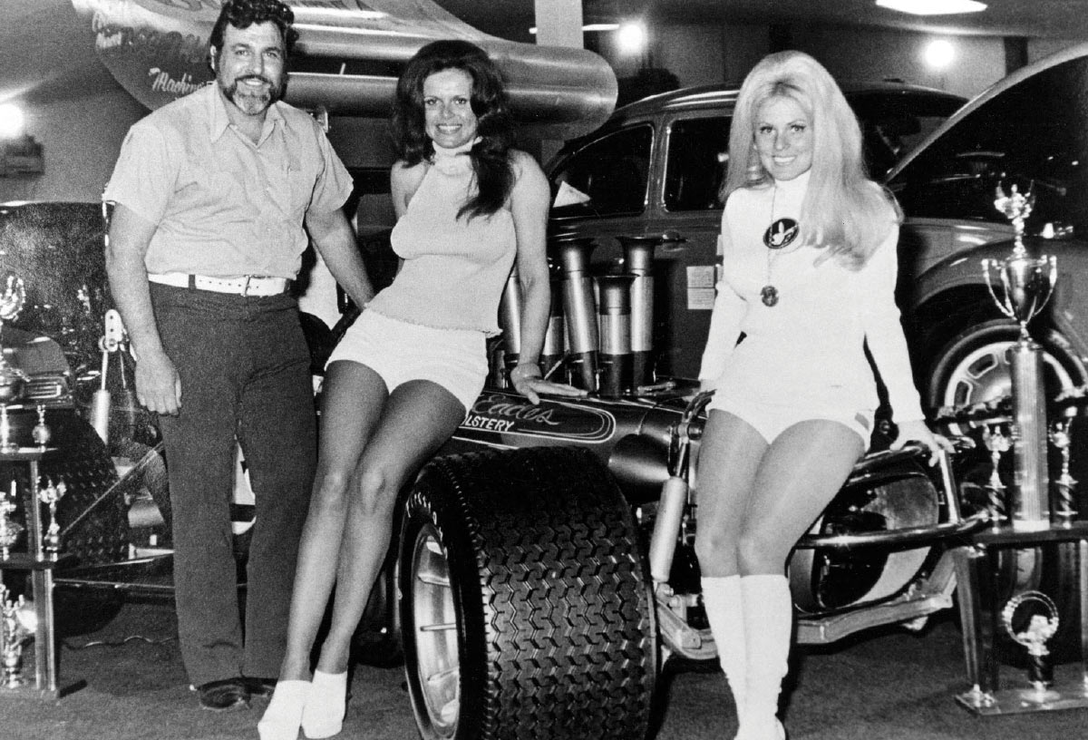 With the Playboy models at the Oakland show, ’70s