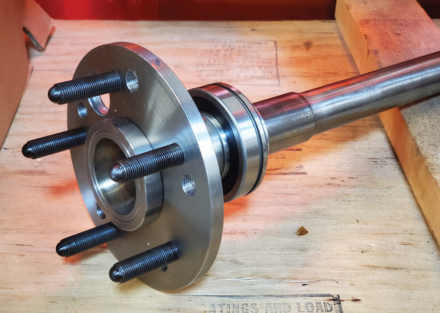 Winters’ axle systems use plug-in axles and  Torino-style bearing housings
