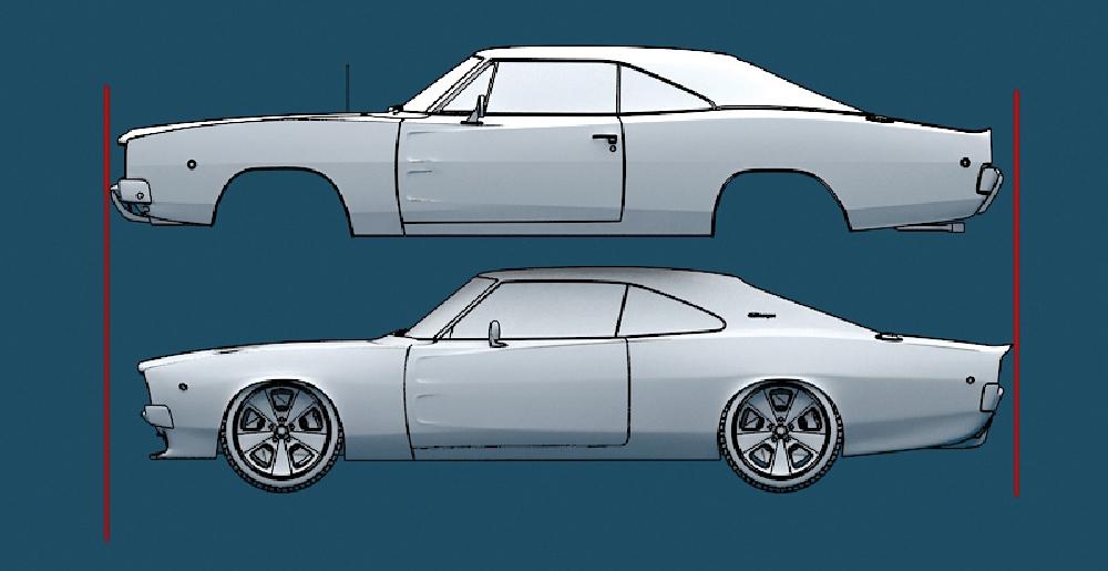 Side of '68 Dodge Charger Concept