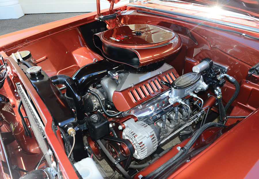 engine in a '55 Pontiac