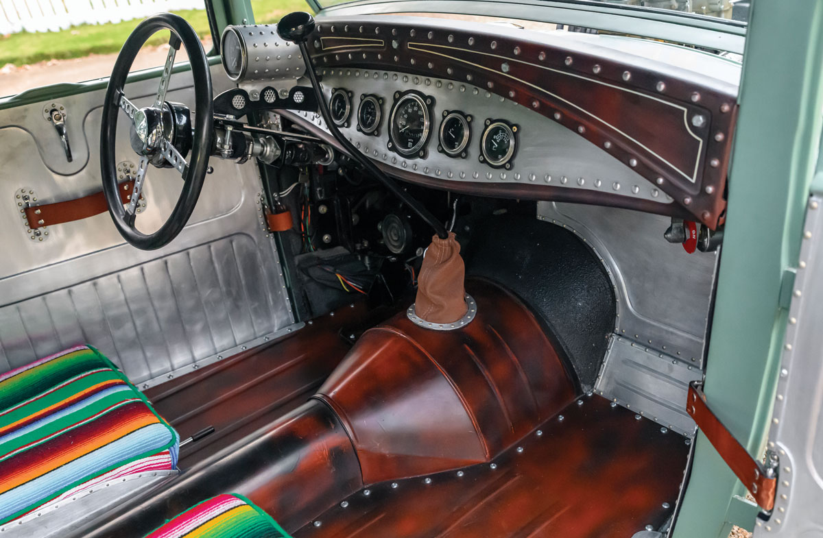 interior and dashboard of a '31 Ford