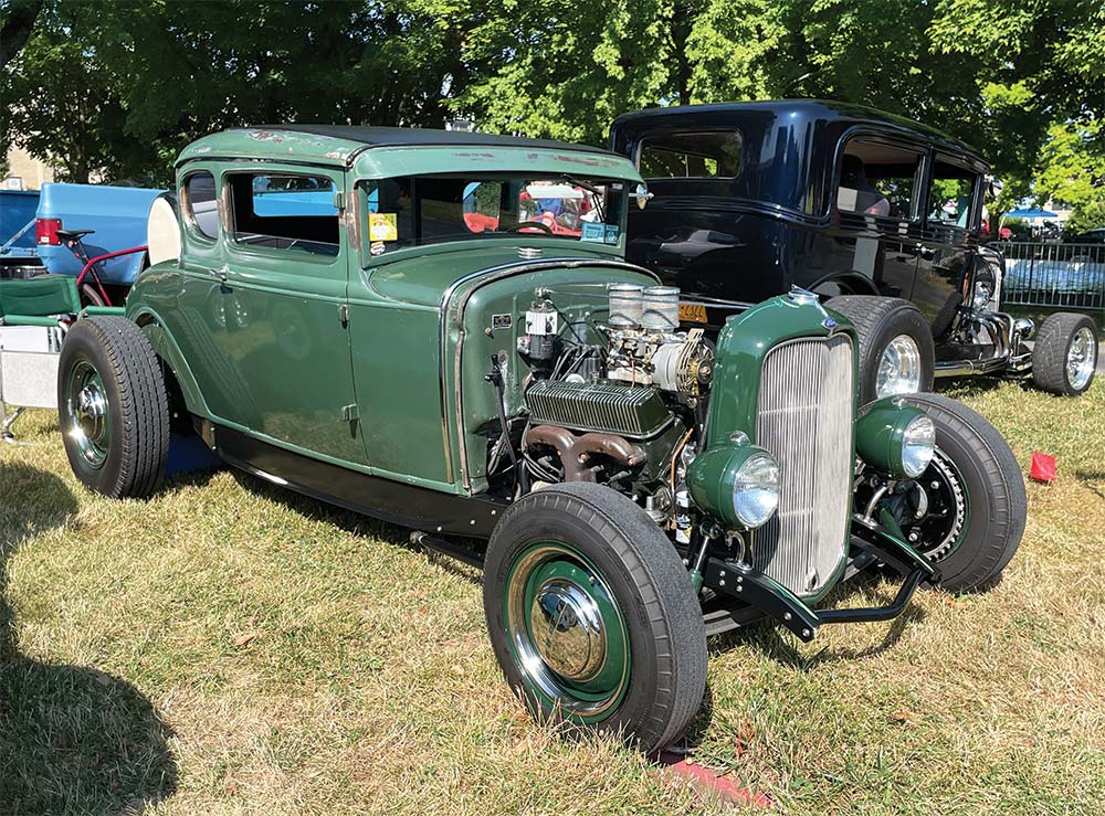Patina green '30 Ford coupe