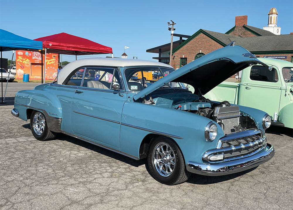 Pastel blue '52 Chevy Bel Air