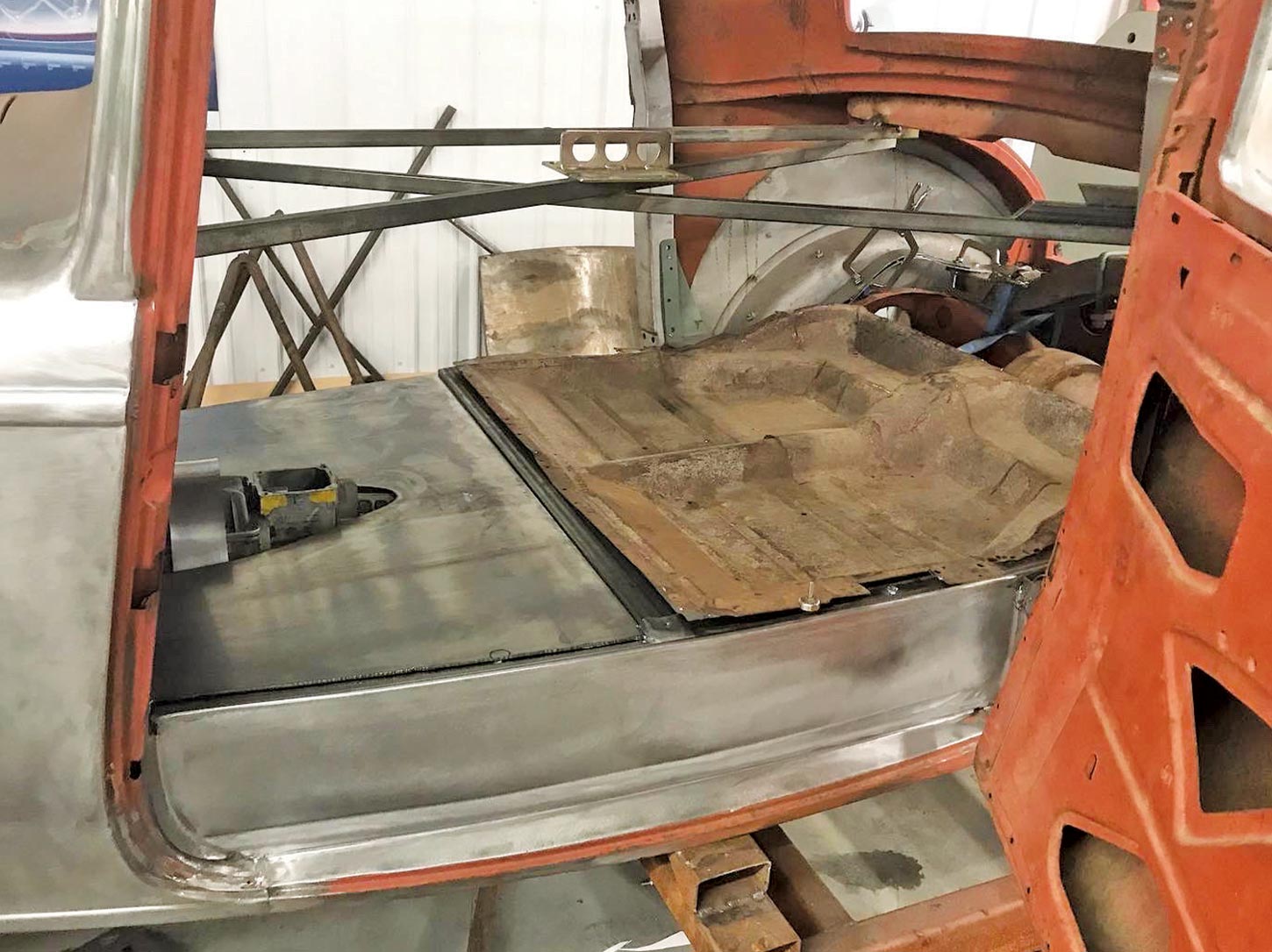 inside view of the coupe body focusing on the floor