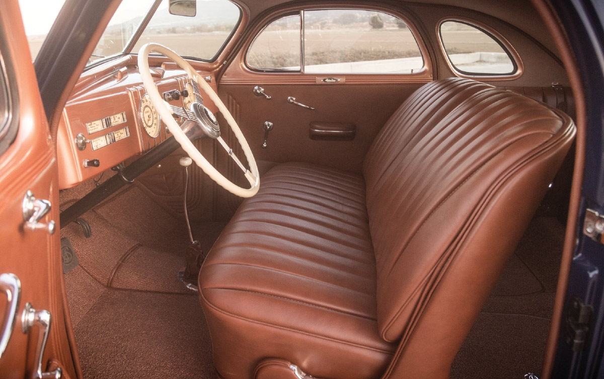 ’37 LaSalle Opera coupe's leather seats