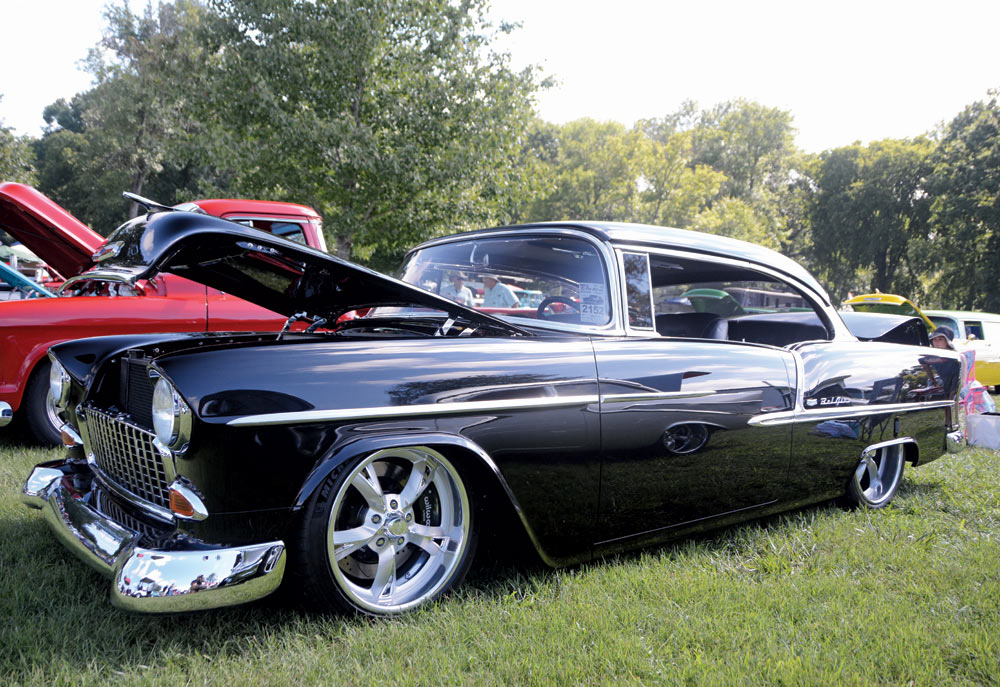 Black '55 Bel-Air with 555 ci. motor
