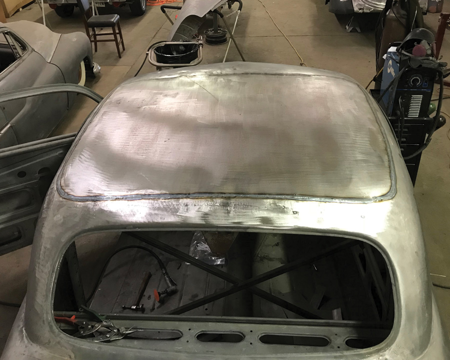 Topview of car with new roof