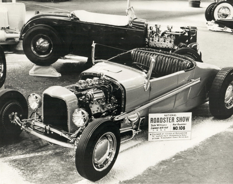 old photograph of a '27 Ford at a Roadster Show