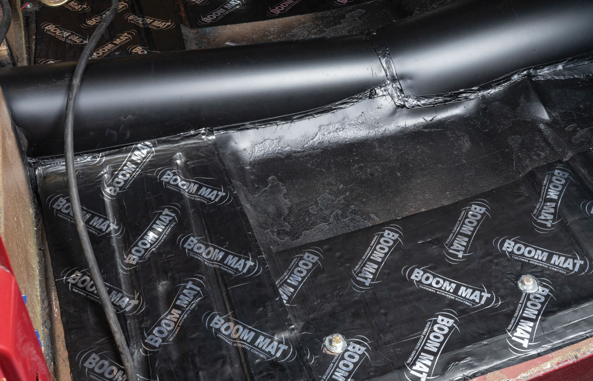 Boom Mat is used to insulate the driver’s compartment from heat and noise