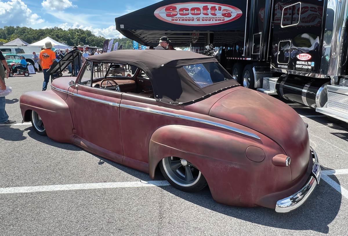 '47 Ford convertible has cool patina and a crazy-low stance