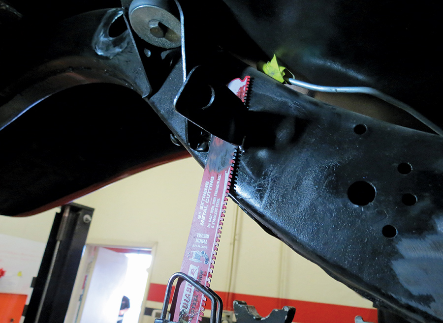 A picture of a rear suspension