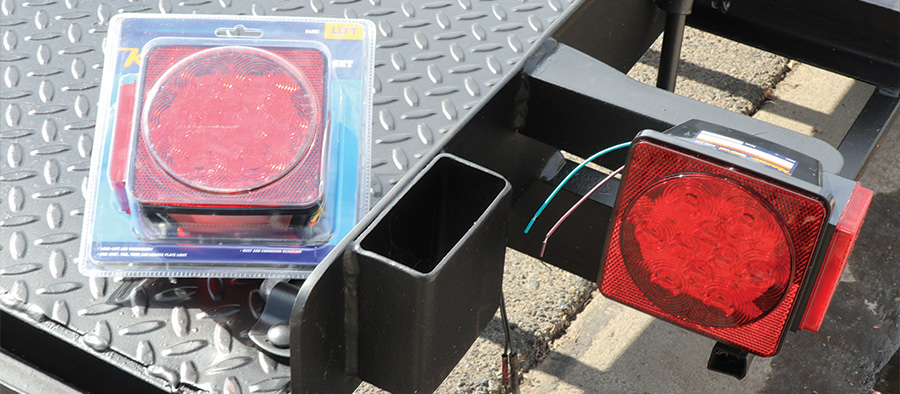 Bright red Harbor Freight totally submersible LED taillights