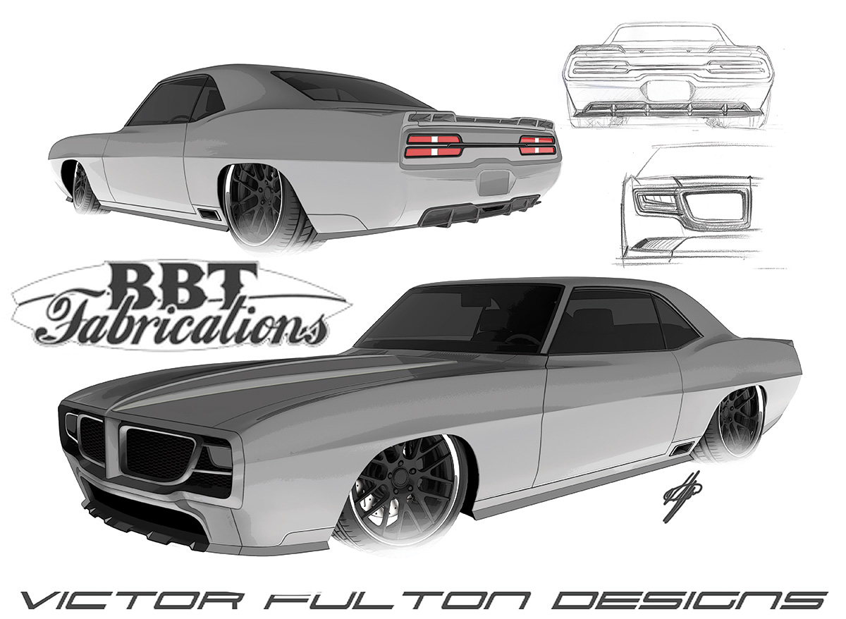 Concept drawings for Firebird's design