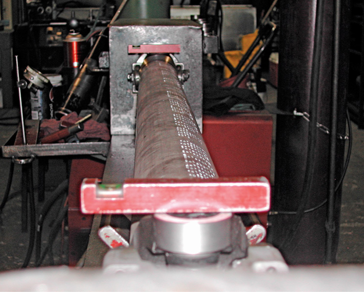 During assembly the yokes on each end of the driveshaft are carefully aligned