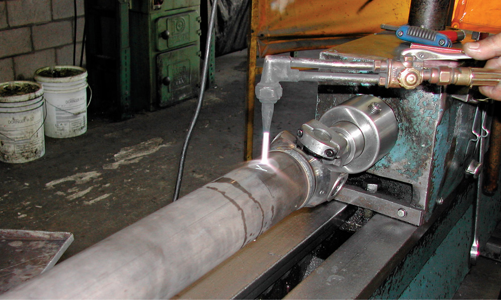 driveshafts are often straightened with the careful application of heat