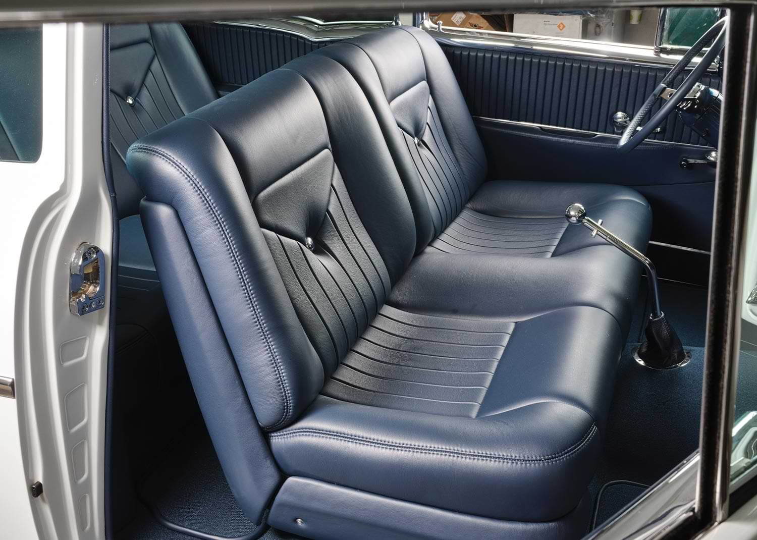 passenger side interior view of the '56 Chevy 210