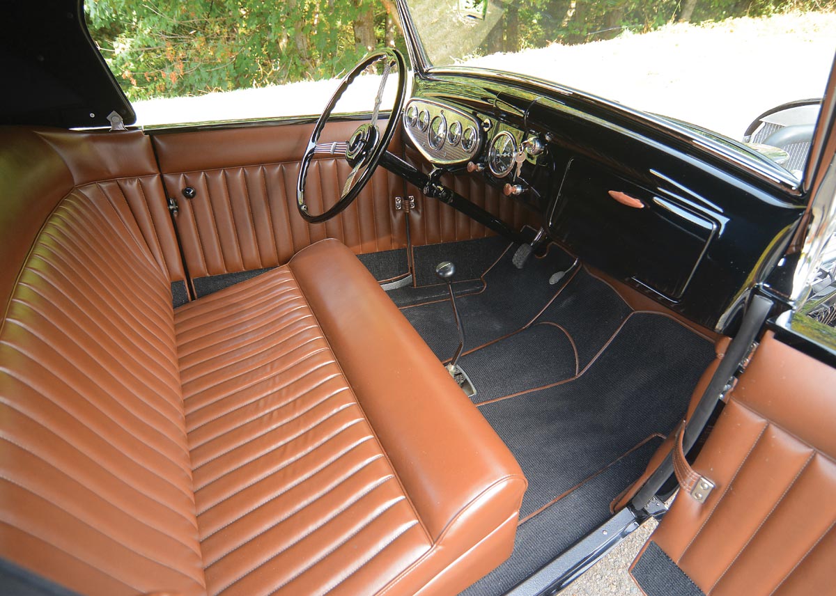 Saddle brown leather interior