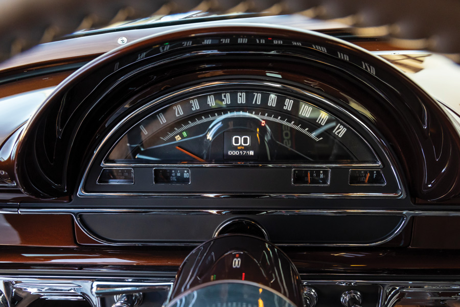 speedometer in a '56 Ford