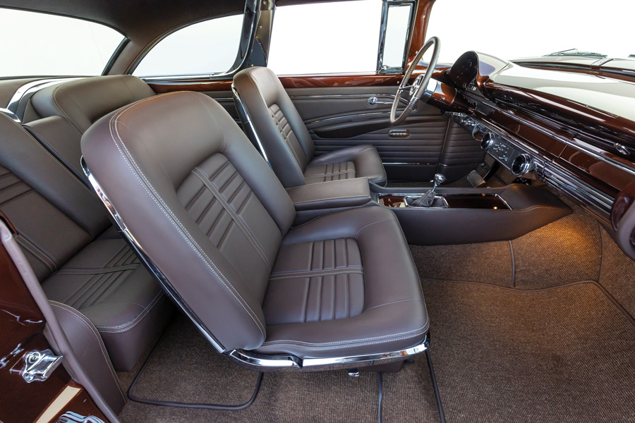 interior in a '56 Ford