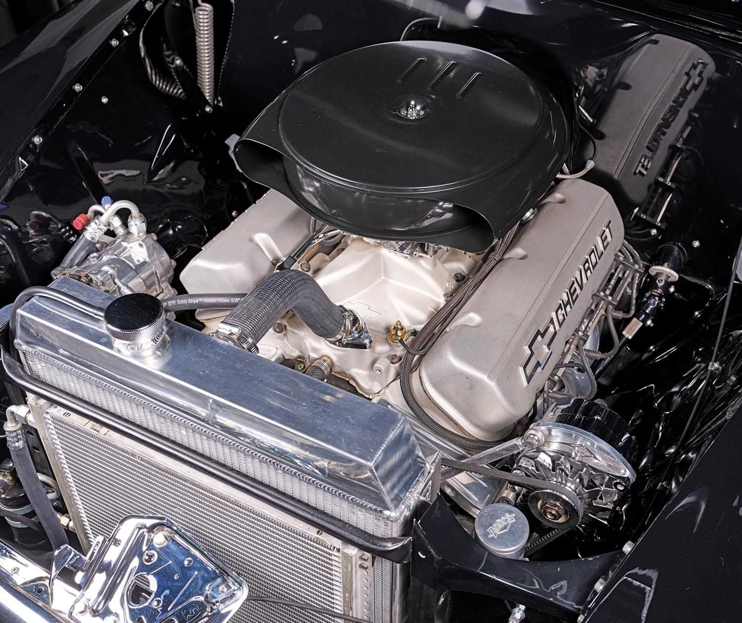 the '49 Chevy Fleetline's engine
