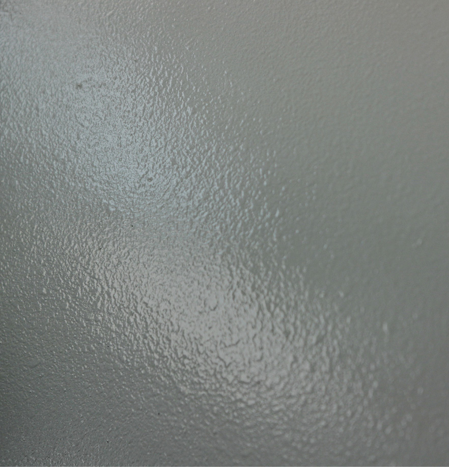 Rough texture from laid dry coat