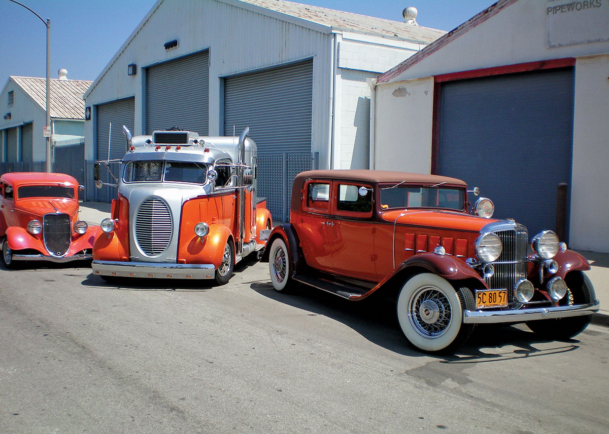 Wood still has in his collection of hot rods his ’33 Ford sedan, ’32 Nash four-door sedan, and his ’51 Ford Woodie (not pictured). The ’38 Ford cabover was sold a while back, but it sure did grab attention.