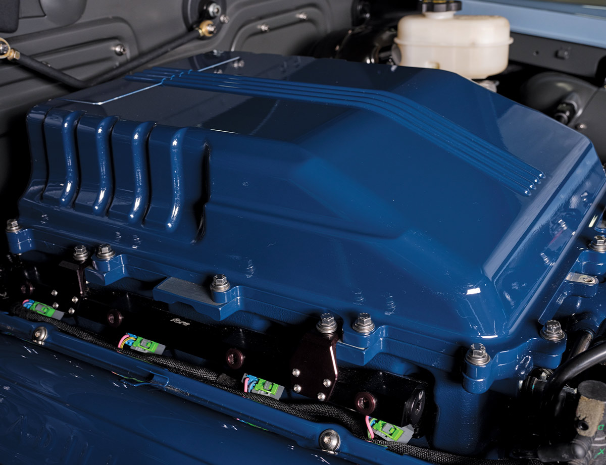 close view of the ’49 Cadillac Series 62 Sedanette's engine