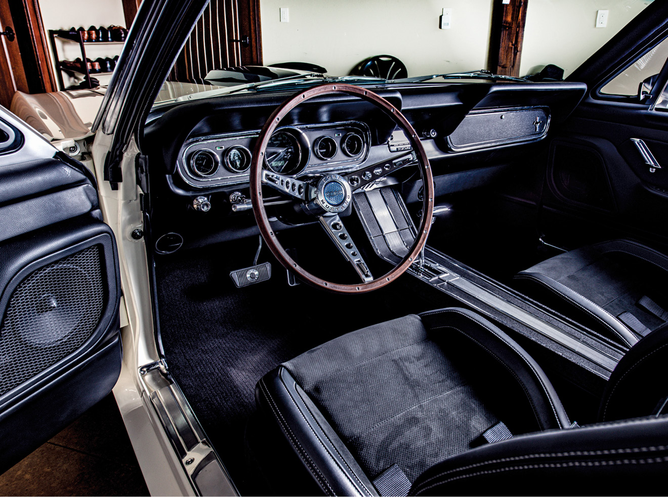 ’66 Ford Mustang Fastback interior- wheel view