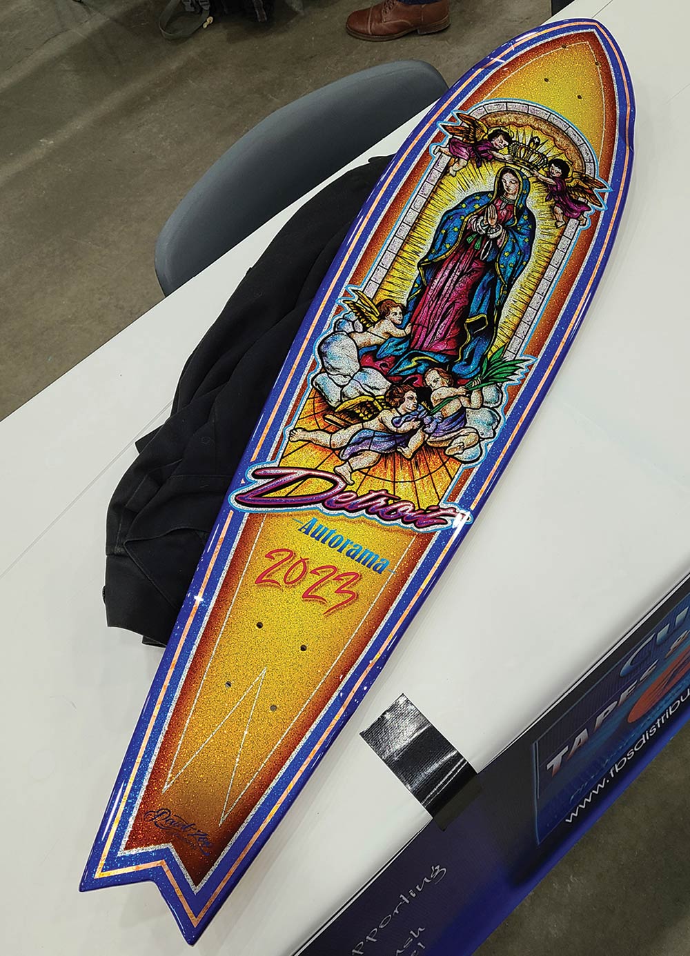 Fully custom painted surfboard
