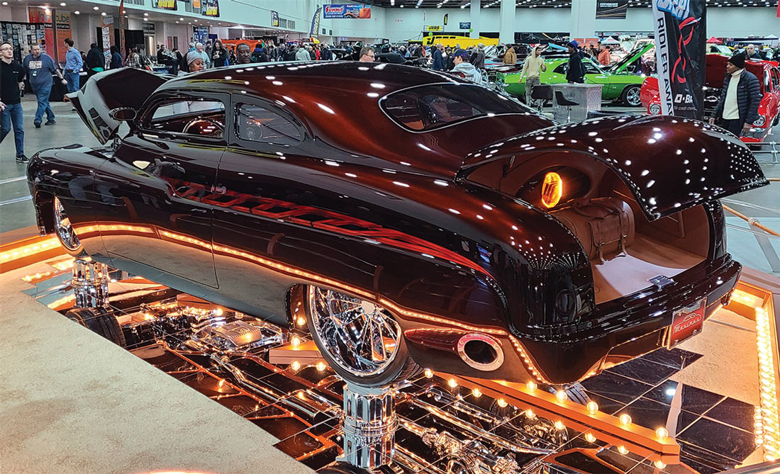 Rear 3/4 view of Ridler winning Mercury