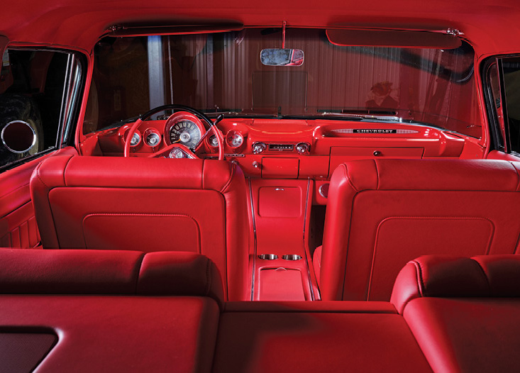 backseat view of ’59 Chevy Brookwood Wagon